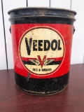 Vintage Veedol Oil and Greases 5 Gallon Can