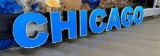 Large CHICAGO Exterior Sign on Bar, From Chicago Dawg House, Approx. 10ft