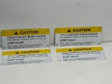 Lot of 4 NOS Caution Burn Hazard Signs