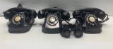 Lot of 3 Vintage Monophone Electric Dial Telephones & Binoculars
