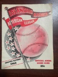 1962 Los Angeles Angels American League Baseball Score Card .25