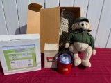 NOS Andy Amoco Service Station Bear, First Edition 1998, Marlboro Lantern and Mattress Cover