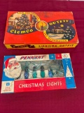 Vintage Christmas Lights w/ Orig. Boxes, Pennant and Clemco Outfit