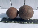 Old Cast Iron Cannon Balls or Shot Puts