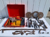 Winchester Chisel, Vintage Erector Set, Old Wrenches and Tools