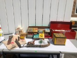 Vintage Ammo and Ammo Boxes, Shotgun Shells, Bait Boxes