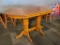 Solid Oak High Top Restaurant Table, Double Pedestal 72