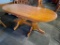 Solid Oak Restaurant Table Double Pedestal 72