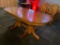 Solid Oak Restaurant Table Double Pedestal 72