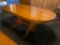 Solid Oak Restaurant Table Double Pedestal 72