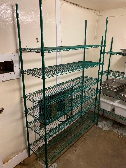 NSF Stationary Wire Shelving Unit 74"x60"x18"