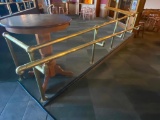 Architectural Salvage Brass Railing, Foot Rests, and Push Bars Approx. 175+/- Running Feet of Brass