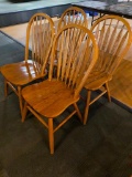 4 Solid Oak Winsdor Style Restaurant Chairs Sold 4x's$