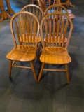 4 Solid Oak Winsdor Style Restaurant Chairs Sold 4x's$