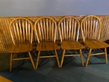 4 Solid Oak Winsdor Style Restaurant Chairs Sold 4x's$