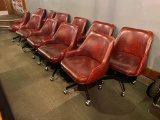 (11) Padded Vinyl Swivel Lounge Chairs, 9x$