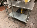 Stainless Steel Prep Table with under shelving 48