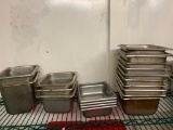 (20) 1/6 Size Stainless Steel Steam Pans