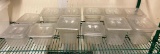 (12) 1/6 Size Cambro 631-1 Clear Food Pans w/ lids