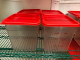 (4) Cambro Model #: 8SFSCW 8-Quart Food Containers