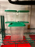 (5) Cambro Model #: 4SFSCW 4- Quart Food Containers