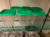 (6) Cambro Model #: 4SFSCW 4- Quart Food Containers