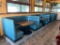 Bank of Booths, 4 Table, 4 Half Moon Booths