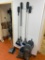 Lot of 21 Pieces, EcoLab Janitorial Supplies and Equipment; mops, brooms, mop buckets, wall mount