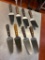 Lot of 8 Stainless Steel Spatulas w/ Wood Handles, Great for Pizza or Pie