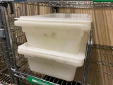 Lot of 2 Cambro 12186P 3 Gallon Plastic Food Containers w/ lids 12