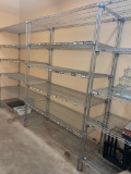 NSF Chrome Stationary Dunnage Shelving Unit 6 Shelves, 60