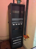 Large AV Rack w/ components Pro Announce System, Crown CDi 2000 EV CPS2T