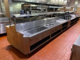 Randell Double Center Custom Stainless Steel Commercial Kitchen Make Line; 32