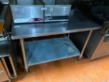 NSF Stainless Steel Prep Table w/ under shelf ; 48