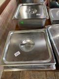 4 New Vollrath No. 75110 Stainless Steel 1/2 Size Steam Pan Lids, 1 Steam Pan