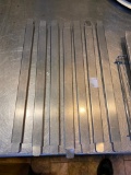 Lot of 7 NSF Stainless Steel 1/2 Size Steam Pan Dividers