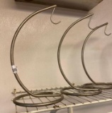 Lot of 9 Stainless Steel Table Top Hangers
