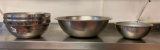 3 Stainless Steel Serving Bowls, 1 is Insulated