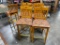 Lot of 5 Shelby Williams Bar Stools, Great for Pub Tables or Home Bar, Solid Wood, Padded Seat