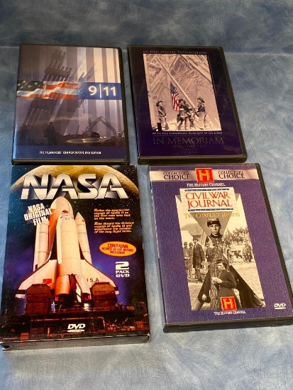 DVD's - (2) 911 Documentary DVDs, Civil War, History of NASA