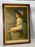Early Pears Soaps Framed Advertisement: c. 1890's A Daughter of Eve Picture by F. Patry