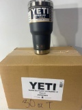 Case of 6 Yeti 30oz Charcoal Tumblers With Mag Slide Lids