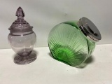 Lot of 2 Candy Jars
