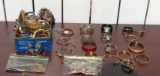 Large Lot of Vintage Jewelry, Bracelets, Bangles