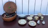 Sewing Basket and China