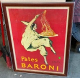 Famous Italian Print Under Glass, Pates Baroni, Contemporary 1921 Poster