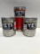 Lot of 3 2 10 oz Stainless Steel Lowballs With Lids And Yeti 20 oz Canyon Red Tumbler