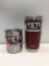 Lot of 2- 10 oz Stainless Steel Lowball With Lid and Yeti 20 oz Brick Red Tumbler