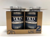 Lot Of 3 - Two Pack Navy Wine Tumbler And Two Yeti Wine Tumbler Lids