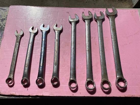 Lot of 8 SK Combination Wrench Set - 1 1-4" - 2"